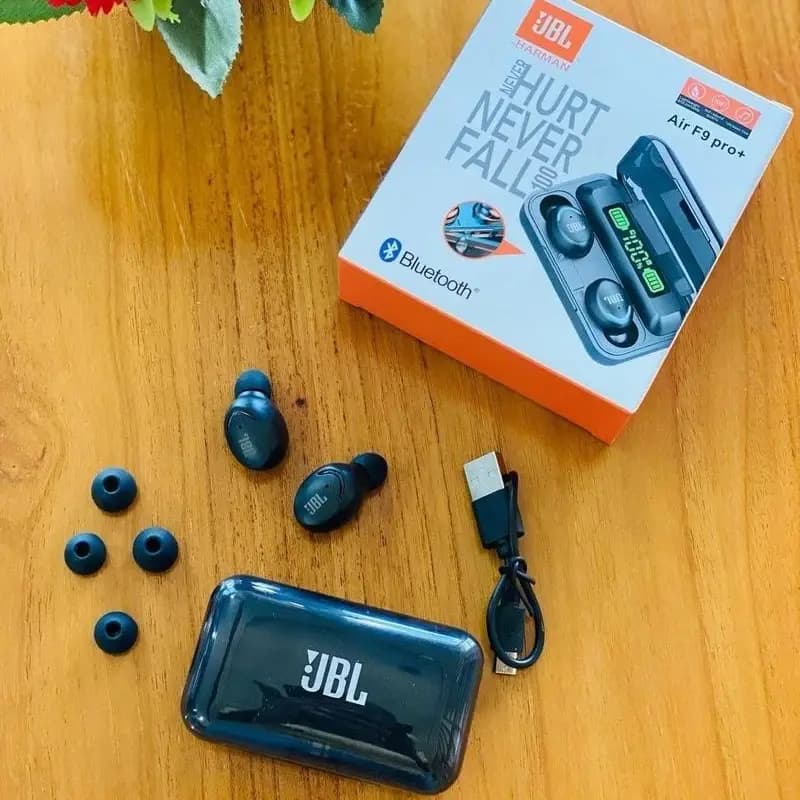Air F9 Pro Wireless Earbuds, Black